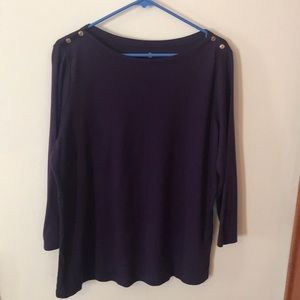 Lands End Purple Top
